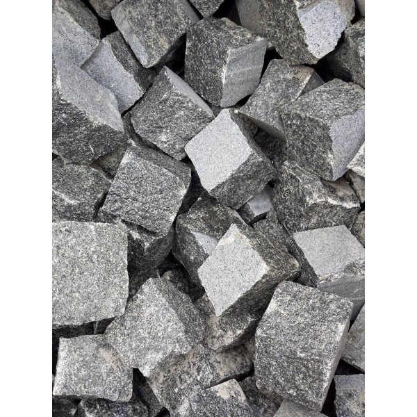 Mustad graniitklotsid, ~5 × 5 × 5 cm, kg (Bigbag > 1 t 190 €/t)